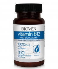 BIOVEA Vitamin B12 1000 Methylcobalamin Fast Dissolve / 100 Tabs