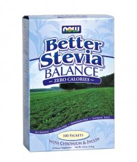 NOW Stevia Balance with Inulin & Chromium 100 Packs