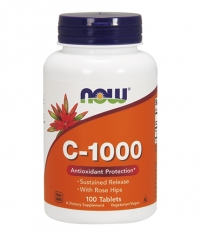 NOW Vitamin C-1000 /Sustained Release with Rose Hips/ 100 Tabs.