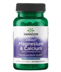 SWANSON Albion Magnesium & Calcium with Vitamins D3 & K2 / 90 Vcaps