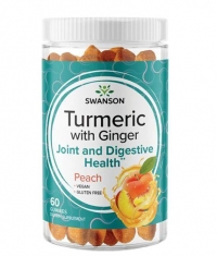 SWANSON Turmeric with Ginger Gummies - Peach / 60 Gummies