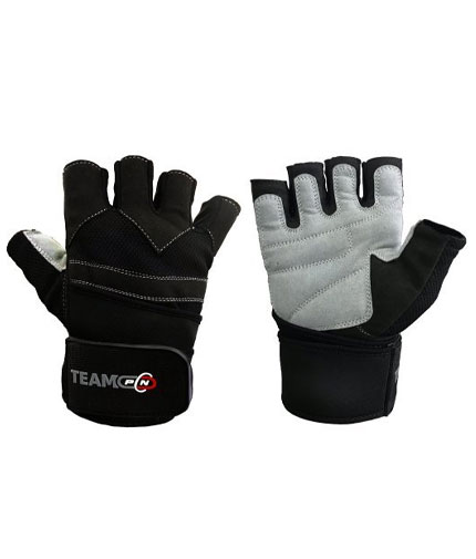 PURE NUTRITION Gloves Mens Advanced Wristwraps / Grey & Black