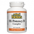 NATURAL FACTORS Hi Potency B Complex 50 mg / 60 Caps