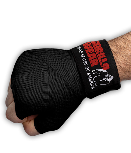 GORILLA WEAR Boxing Hand Wraps / Black / 2.50 m