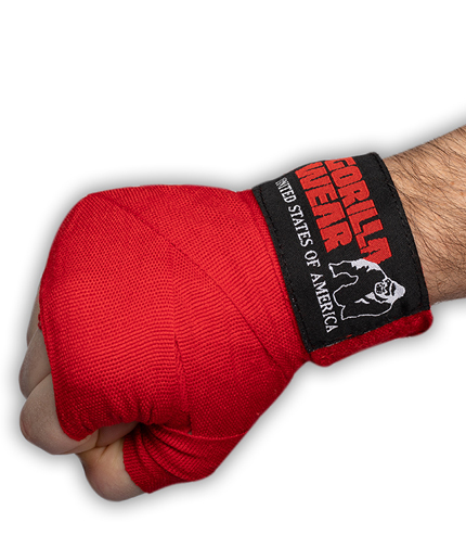 GORILLA WEAR Boxing Hand Wraps / Red / 3 m