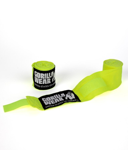 GORILLA WEAR Boxing Hand Wraps /  Yellow / 2.5 m
