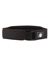 GORILLA WEAR Women's Lifting Belt / Black - Red Stitched / 4 Inches
