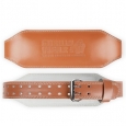 GORILLA WEAR Padded Leather Lifting Belt / Black - Brown / 6 Inches