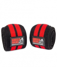 GORILLA WEAR Knee Wraps / Black - Red / 200 cm