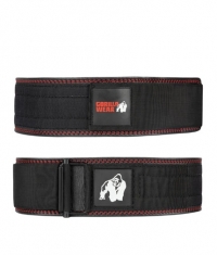 GORILLA WEAR 4 Inch Premium Leather Lifting Belt / Black