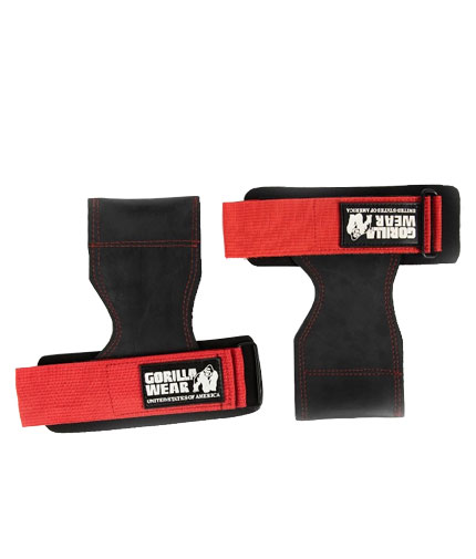 GORILLA WEAR Lifting Grips / Black/Red
