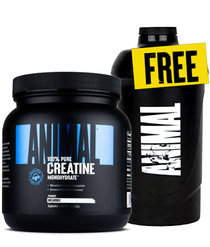 PROMO STACK 100% Pure Creatine Monohydrate + FREE ANIMAL Shaker