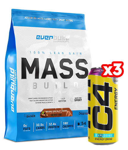 PROMO STACK Mass Build Gainer / BAG + 3 Free C4 Explosive Energy / 500 ml