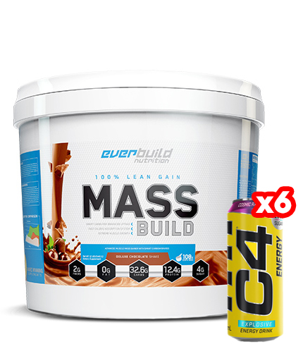 PROMO STACK Mass Build Gainer + 6 Free C4 Explosive Energy / 500 ml