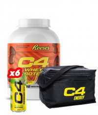 PROMO STACK C4 Whey Protein + 6 C4 Explosive Energy Drink + Cooler Bag