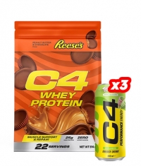 PROMO STACK C4 Whey Protein + 3 C4 Explosive Energy Drink