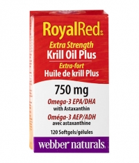 WEBBER NATURALS Krill Oil + Omega-3 and Astaxanthin RoyalRed / 120 Softgels