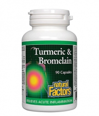 NATURAL FACTORS Turmeric & Bromelain / 90 Caps