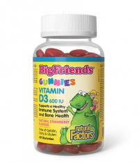 NATURAL FACTORS Big Friends Vitamin D3 for Kids 600 IU / 60 Gummies