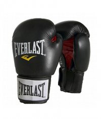 EVERLAST Ergo Molded Foam Boxing Leather Gloves /Black/