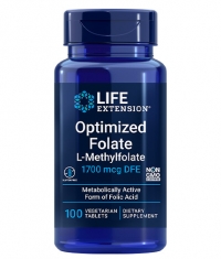 LIFE EXTENSION Optimized Folate L-Methylfolate / 100 Tabs
