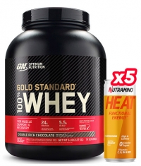 PROMO STACK 100% Whey Gold Standard + 5 HEAT