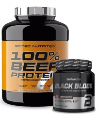 PROMO STACK 100% Beef Protein + Black Blood CAF+
