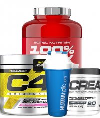 PROMO STACK ΠΡΩΤΕΪΝΗ + PRE WORKOUT+ ΚΡΕΑΤΙΝΗ + SHAKER 1