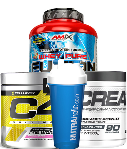 PROMO STACK ΠΡΩΤΕΪΝΗ + PRE-WORKOUT+ ΚΡΕΑΤΙΝΗ + SHAKER 6