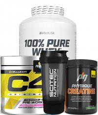 PROMO STACK ΠΡΩΤΕΪΝΗ + PRE WORKOUT+ ΚΡΕΑΤΙΝΗ + SHAKER 3