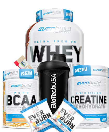 PROMO STACK WHEY PROTEIN + BCAA + CREATINE + SHAKER