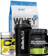 PROMO STACK ΠΡΩΤΕΪΝΗ + PRE WORKOUT+ ΚΡΕΑΤΙΝΗ + SHAKER 2