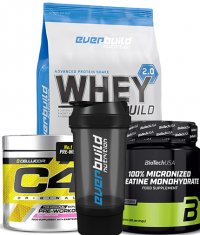 PROMO STACK ΠΡΩΤΕΪΝΗ + PRE WORKOUT+ ΚΡΕΑΤΙΝΗ + SHAKER 2