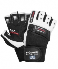 POWER SYSTEM Wrist Wrap Gloves No Compromise / White - Black
