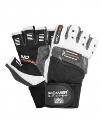 POWER SYSTEM Wrist Wrap Gloves No Compromise / White - Grey