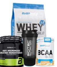 PROMO STACK EVERBUILD ΠΡΩΤΕΪΝΗ + ΚΡΕΑΤΙΝΗ + BCAA+ SHAKER