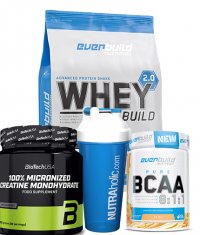 PROMO STACK EVERBUILD ΠΡΩΤΕΪΝΗ + ΚΡΕΑΤΙΝΗ + BCAA+ SHAKER