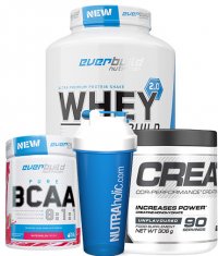 PROMO STACK EVERBUILD ΠΡΩΤΕΪΝΗ + ΚΡΕΑΤΙΝΗ + BCAA+ SHAKER