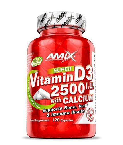 AMIX Vitamin D3 2500 IU with Calcium 250mg / 120 Caps