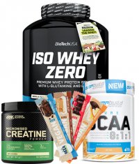 PROMO STACK Πρωτεϊνη+κρεατίνη+αμινοξέα+μπάρες 6