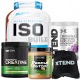 PROMO STACK ISO + BCAA + Κρεατίνη + Φυστικοβούτυρο + Σακίδιο Γυμναστηρίου