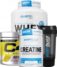 PROMO STACK PROTEIN + CREATINE + SHAKER + PREWORKOUT