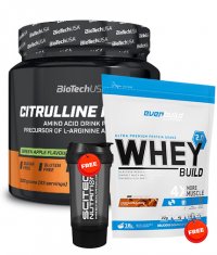 PROMO STACK BIOTECH USA  Citrulline Malate + Everbuild Whey + Shaker