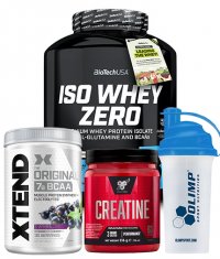 PROMO STACK Biotech USA ISO WHEY ZERO + CREATINE + BCAA + SHAKER