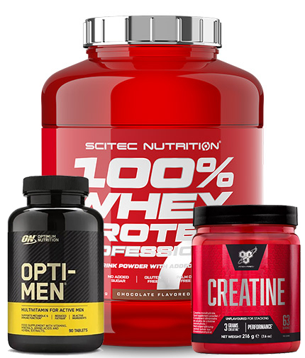 PROMO STACK SCITEC WHEY 2.3 kg + OPTI MEN  + CREATINE