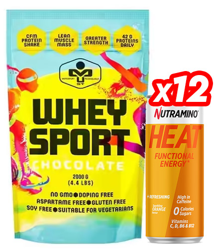 PROMO STACK Whey Sport Protein + 24 FREE HEAT