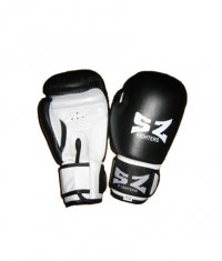 SZ FIGHTERS Boxing Gloves /Lenuine Leather - White-Black/