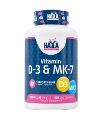 HAYA LABS Vitamin D-3 1000 IU & МK-7 45 mcg / 120 Vcaps