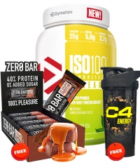 PROMO STACK Dymatize Clear Iso + ZERO BAR BOX + SHAKER