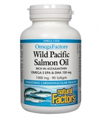 NATURAL FACTORS Wild Pacific Salmon Oil 1000mg. / 90 Softgels